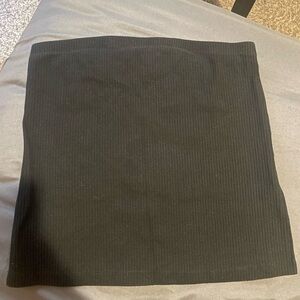 American eagle black strapless ribbed tube top with slits on sides